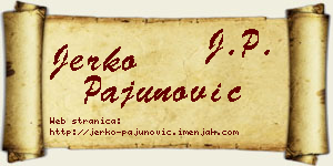 Jerko Pajunović vizit kartica